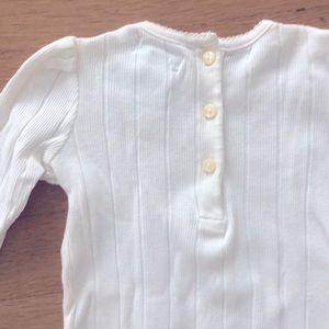 Ralph Lauren 6 month baby l/s onesie ivory ribbed